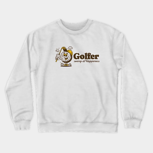 Golfer, swing of happiness Crewneck Sweatshirt by adipra std